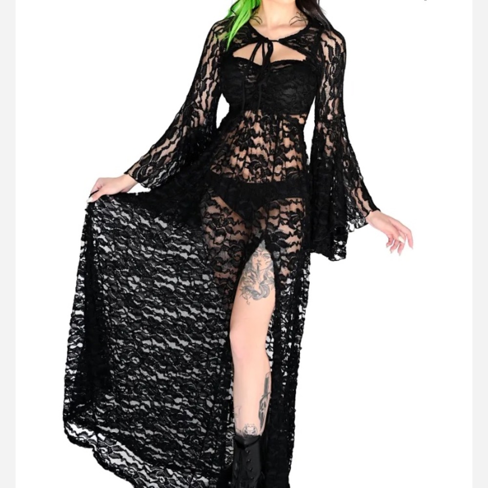 Foxblood Nyx Lace Dress (DRESS ONLY. SHRUG NOT INCLUDED) size XL NWOT